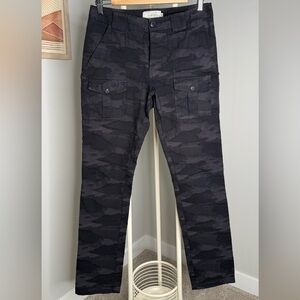 Wings + Horns Men's Black & Gray Camo Cargo Pants